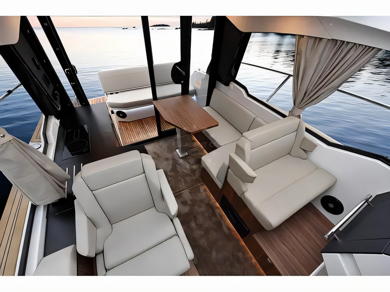 Layout of Grandezza 30 OC motor boat with 2 cabins Croatia yacht charter