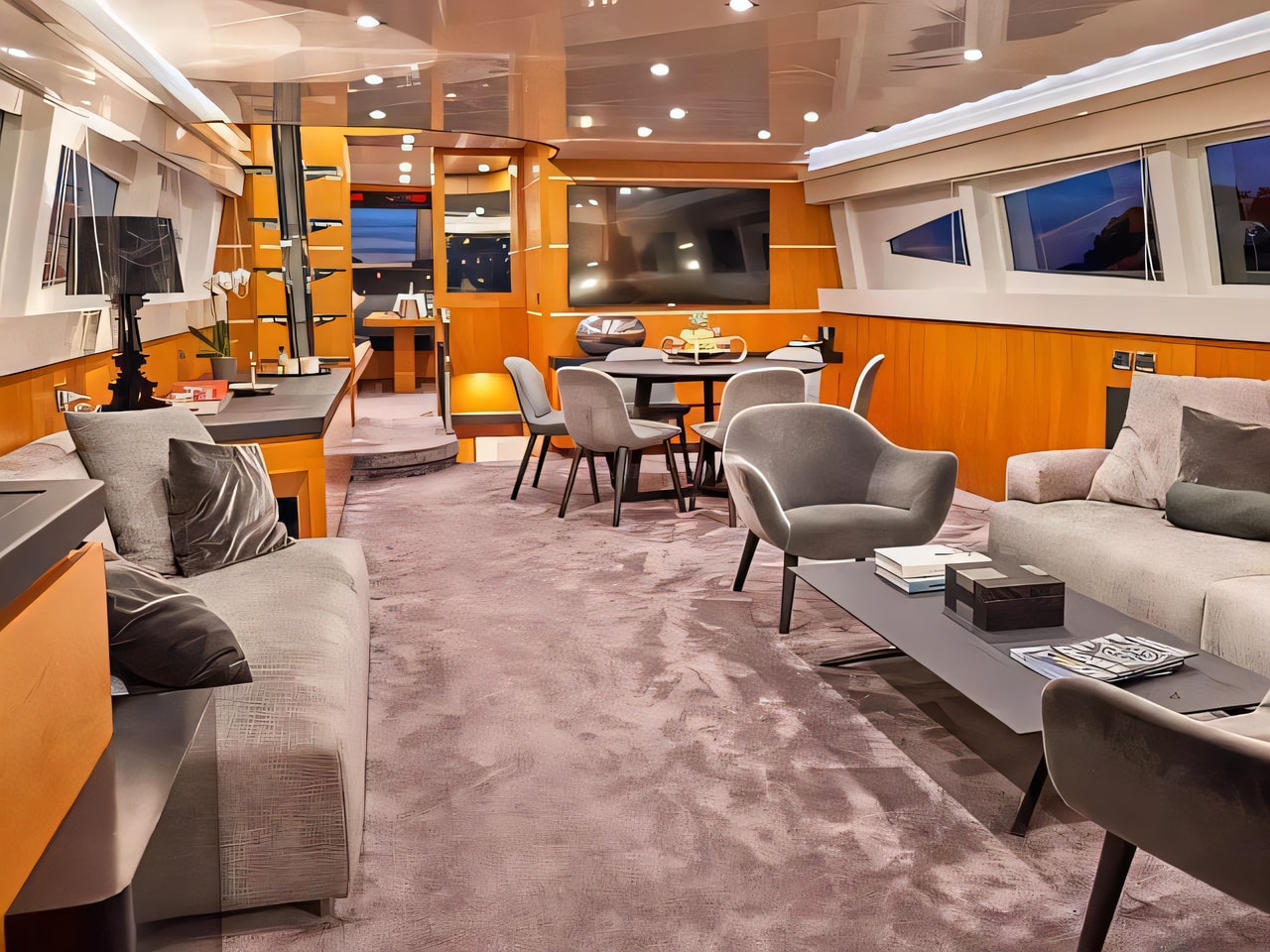 Canados 86 yacht interior with 4 cabins in Croatia