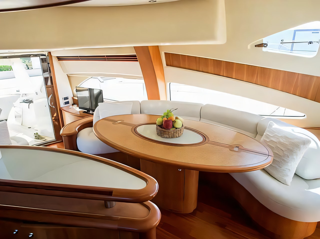 Layout of Aicon 56 motoryacht with 3 cabins Croatia yacht charter