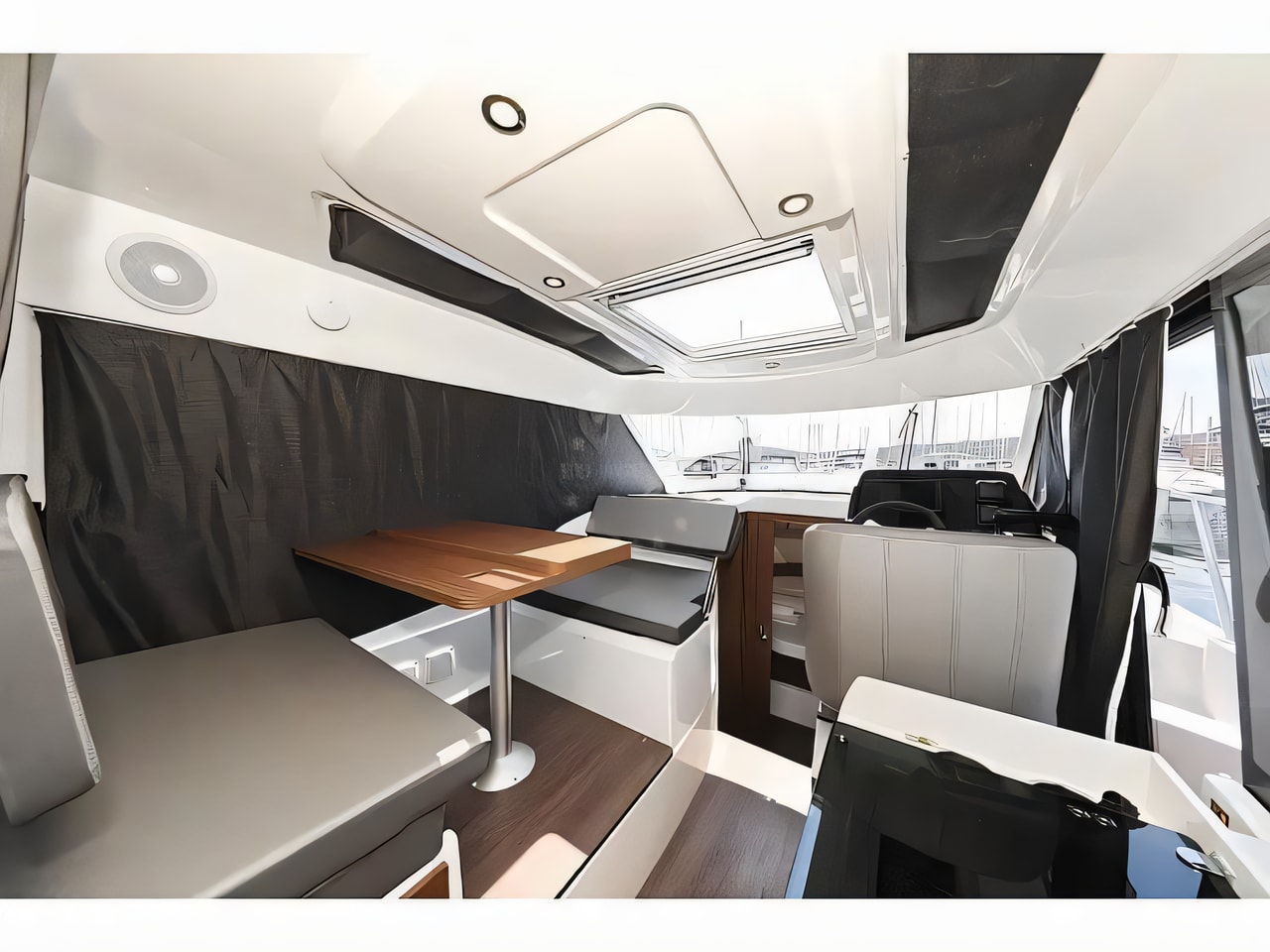 Layout of Antares 9 OB motor boat with 2 cabins Croatia yacht charter