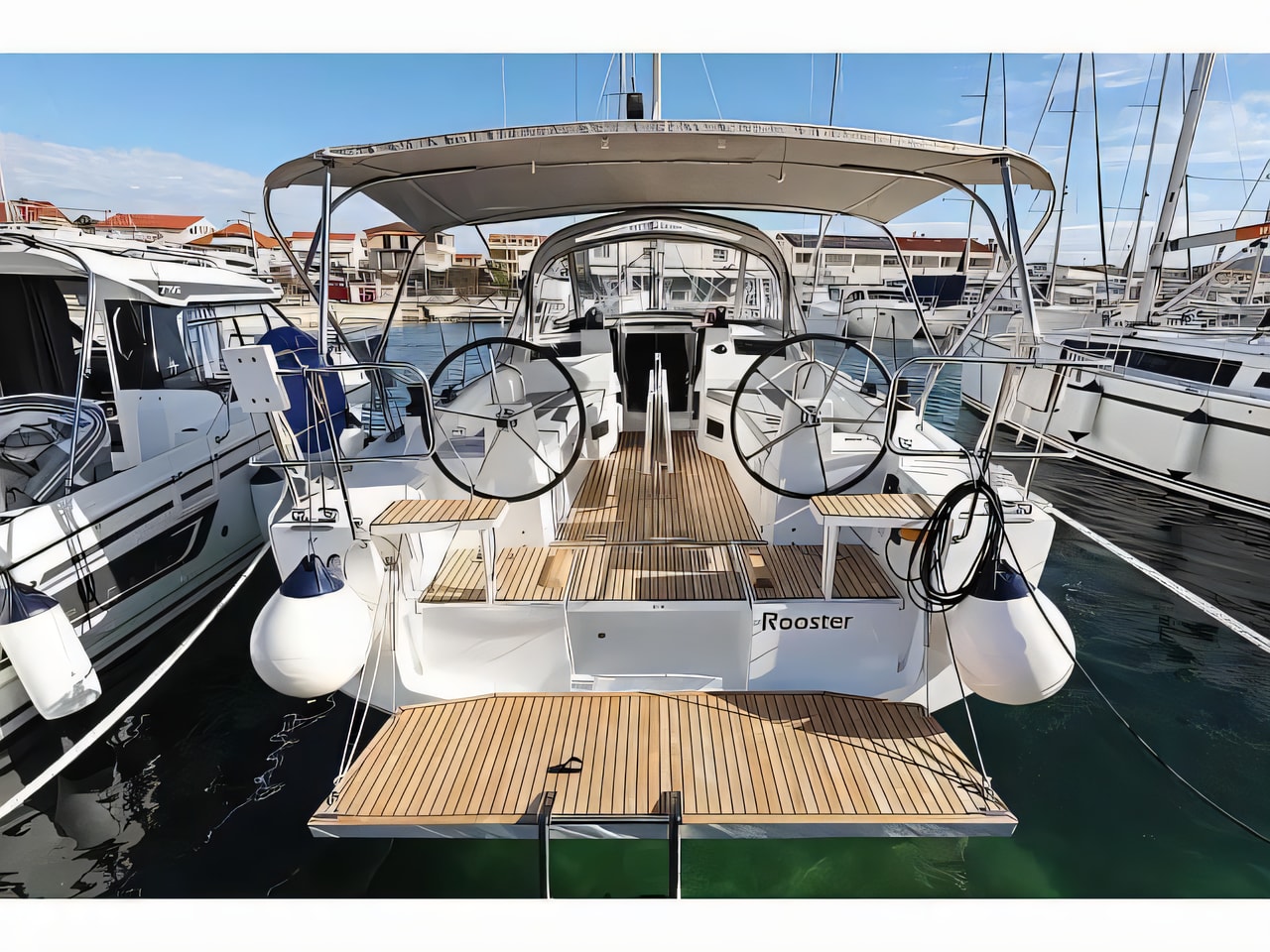 Exterior overview of Oceanis 34.1 sail boat for charter from Pirovac in the Sibenik sailing area Croatia