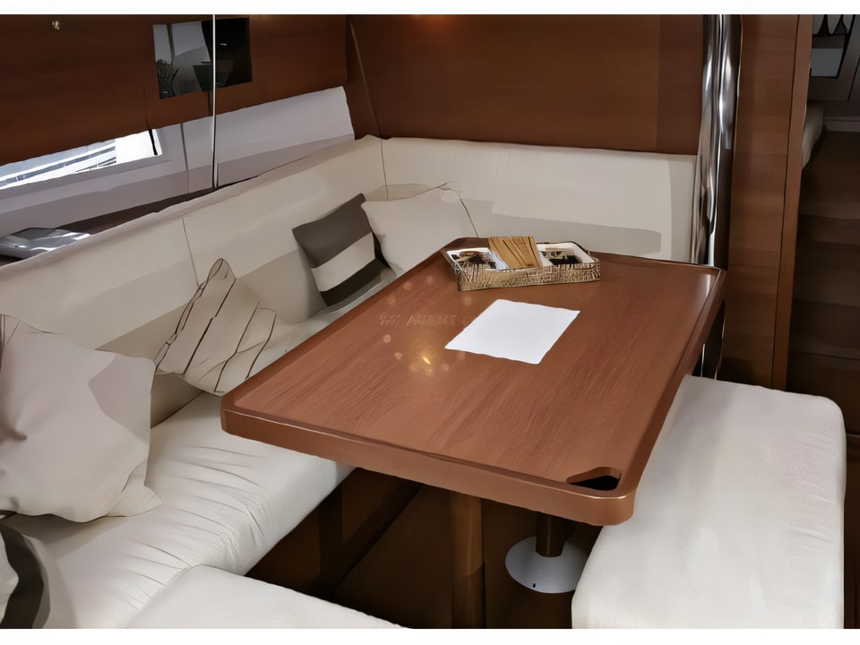Interior of Dufour 375 sail boat with 3 cabins Croatia yacht charter