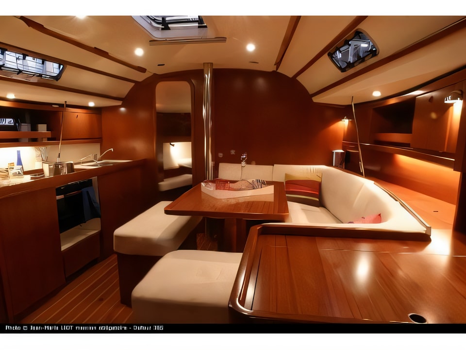 Interior of Dufour 385 sail boat with 3 cabins Croatia yacht charter