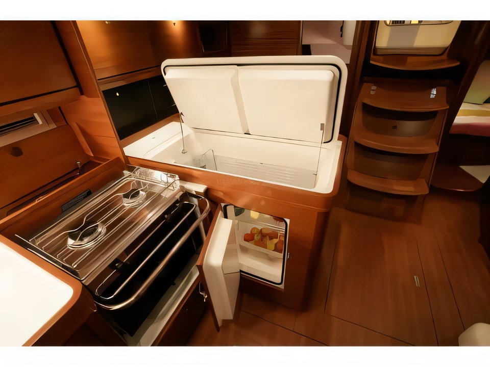 Interior of Dufour 405 RM sail boat with 3 cabins Croatia yacht charter