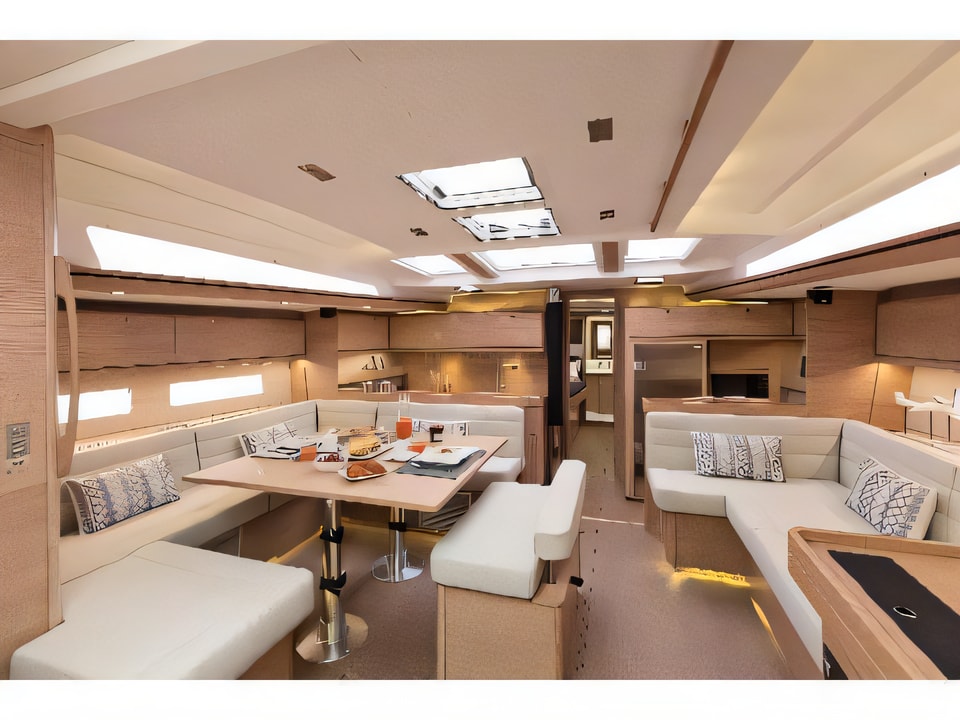 Interior of Dufour 560 sail boat with 6 cabins Croatia yacht charter