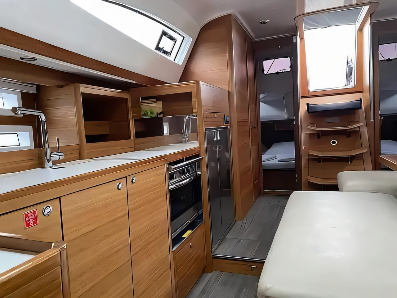 Layout of Elan Impression 45.1 sail boat with 4 cabins Croatia yacht charter