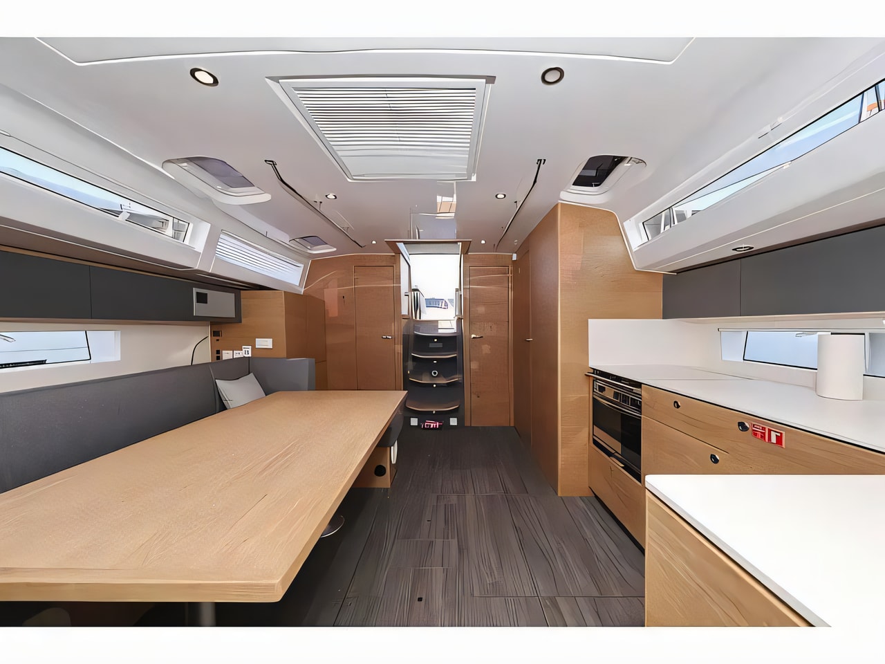 Layout of Elan Impression 43 PRESTIGE sail boat with 4 cabins Croatia yacht charter