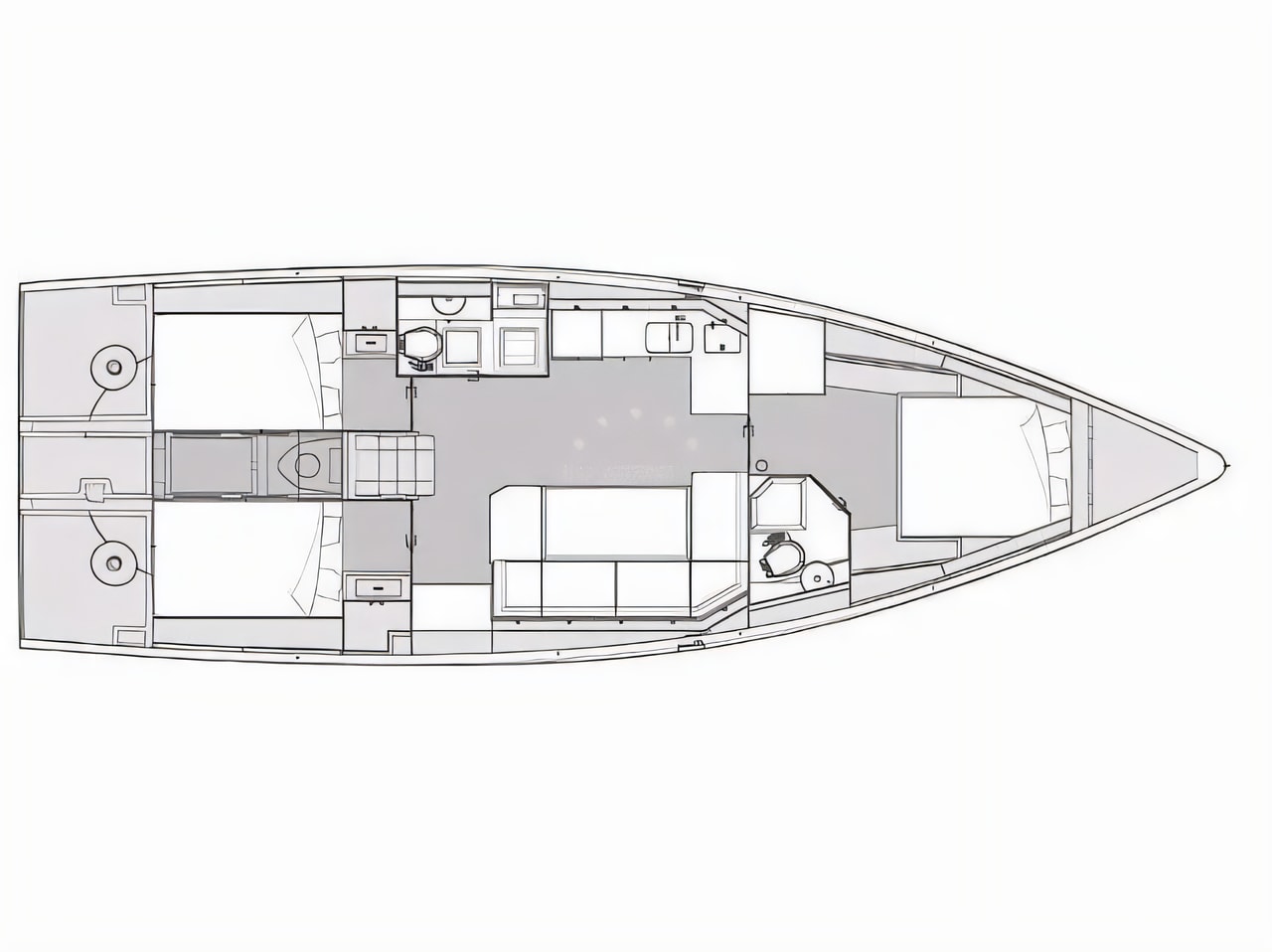 Interior of Elan Impression 43 - 3 cabins, PRESTIGE sail boat with 3 cabins Croatia yacht charter
