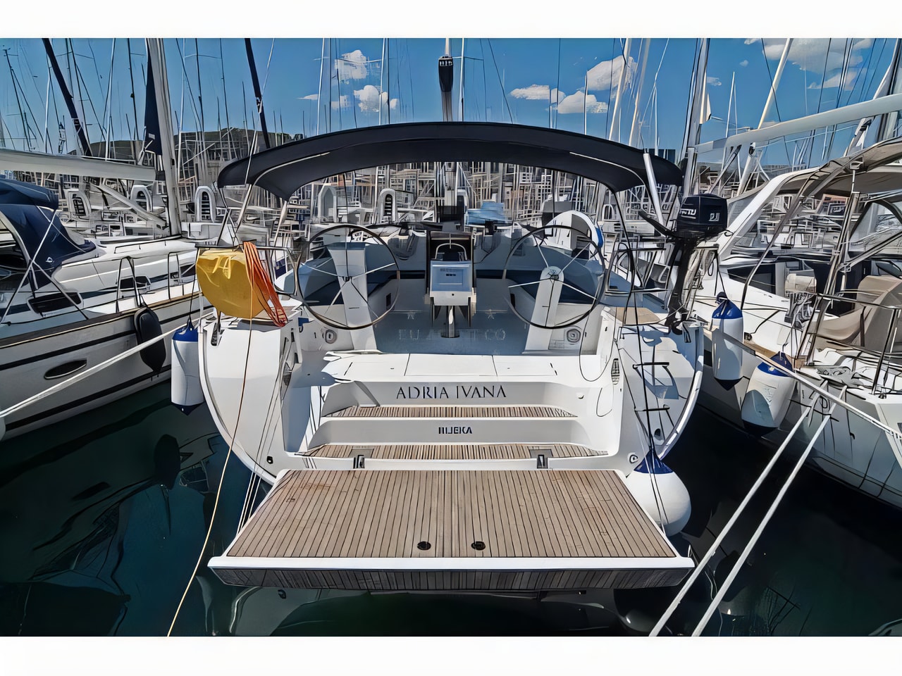 Exterior overview of Bavaria Cruiser 51- sail boat for charter from Split ACI Marina in the Split sailing area Croatia