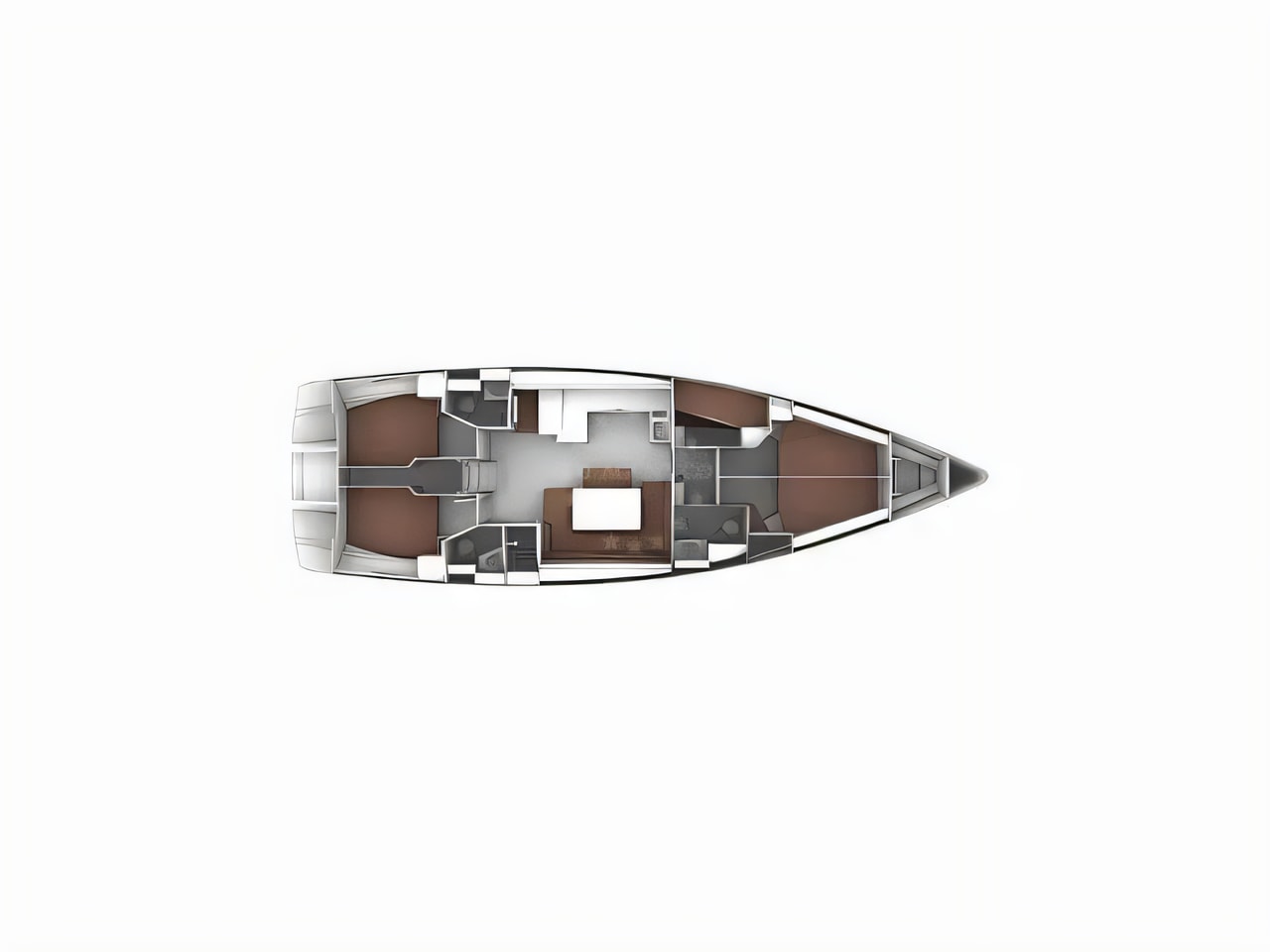Interior of Bavaria Cruiser 51- sail boat with 5 cabins Croatia yacht charter