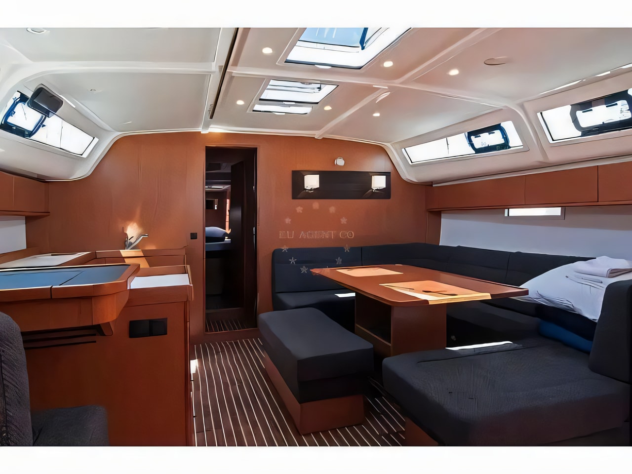 Layout of Bavaria Cruiser 51- sail boat with 5 cabins Croatia yacht charter