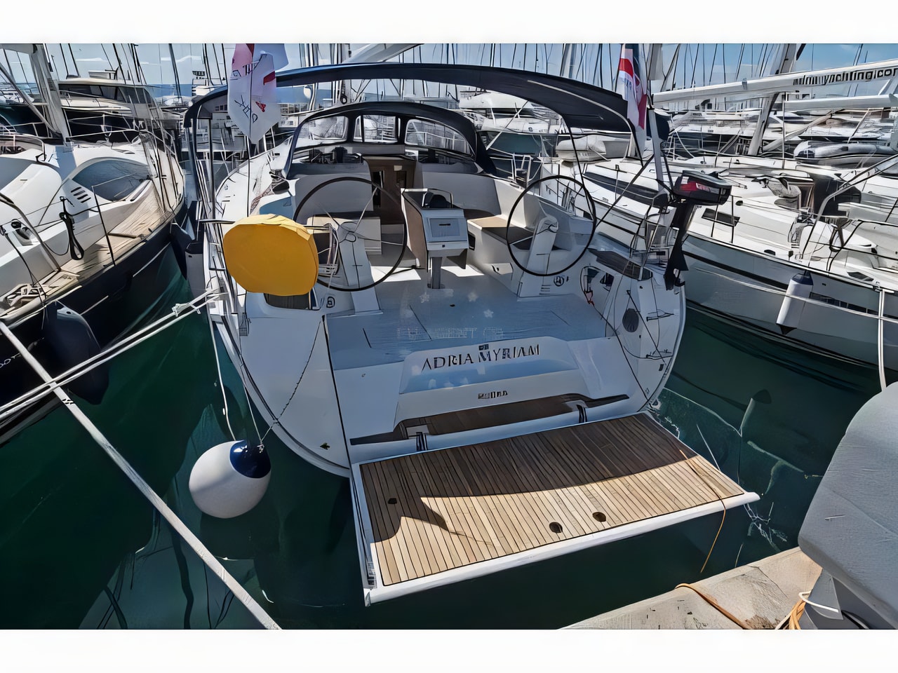 Exterior overview of Bavaria Cruiser 46 sail boat for charter from Split ACI Marina in the Split sailing area Croatia