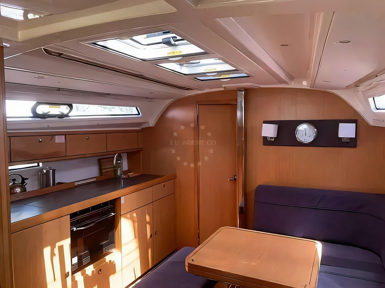 Layout of Bavaria Cruiser 41 sail boat with 3 cabins Croatia yacht charter