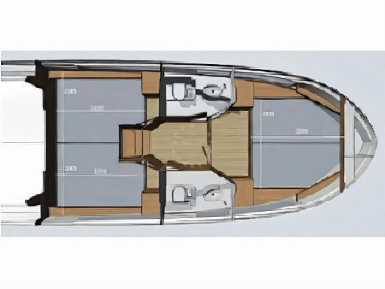Interior of Platinum 40 motor boat with 4 cabins Croatia yacht charter