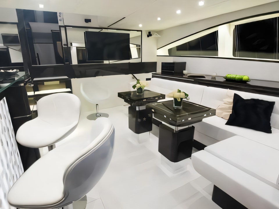 Interior of Sunreef 70 Power power catamaran with 4 cabins Croatia yacht charter