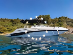 Exterior overview of Chaparral 263 Sunesta motor boat for charter from Split Port in the Split sailing area Croatia