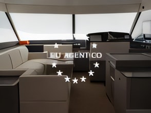 Layout of MY5 power catamaran with 3 cabins Croatia yacht charter