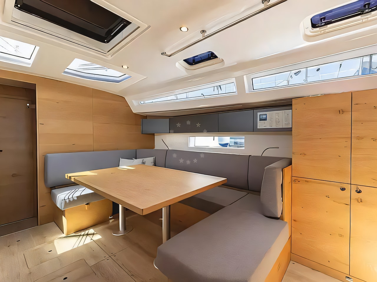 Layout of Elan Impression 45 sail boat with 4 cabins Croatia yacht charter