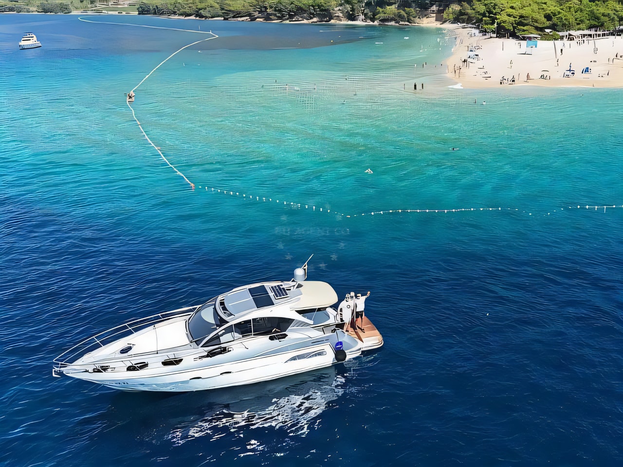 Exterior overview of Mirakul 40 - Silver motor boat for charter from Split ACI Marina in the Split sailing area Croatia