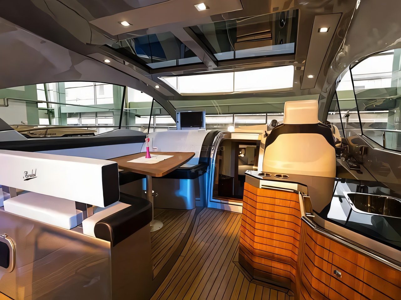 Layout of Mirakul 40 - Black motor boat with 3 cabins Croatia yacht charter