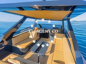 Interior of Colnago 35 motor boat with 1 cabins Croatia yacht charter