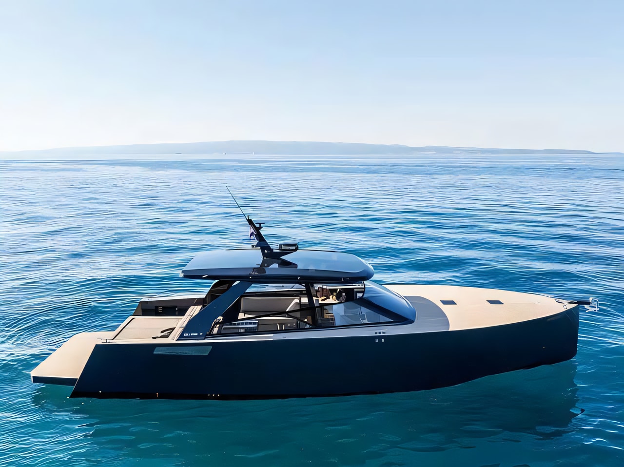 Exterior overview of Colnago 45 motor boat for charter from Split ACI Marina in the Split sailing area Croatia
