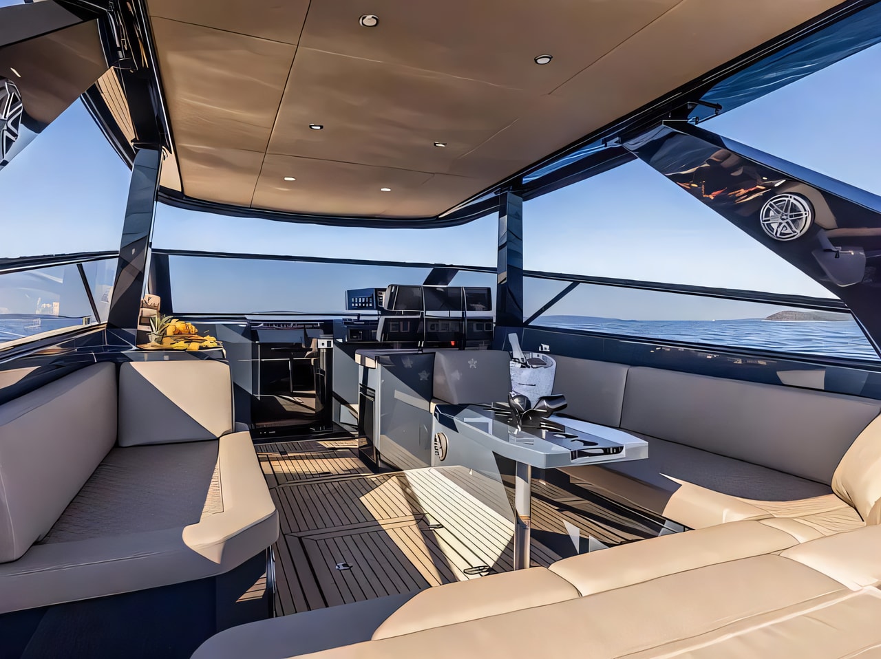 Layout of Colnago 45 motor boat with 1 cabins Croatia yacht charter