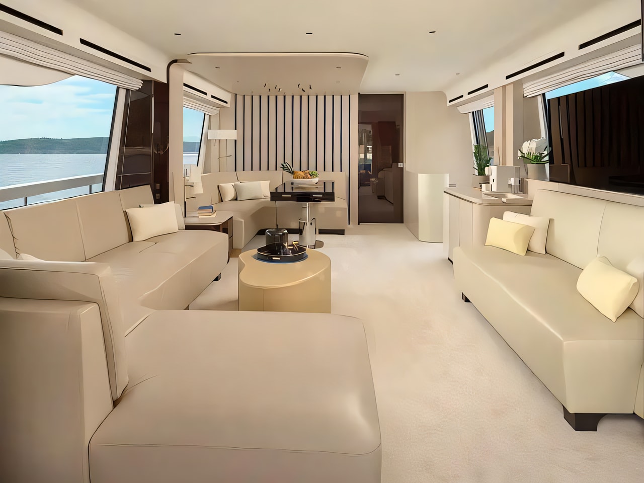 Layout of Azimut 78 Fly motoryacht with 4 cabins Croatia yacht charter