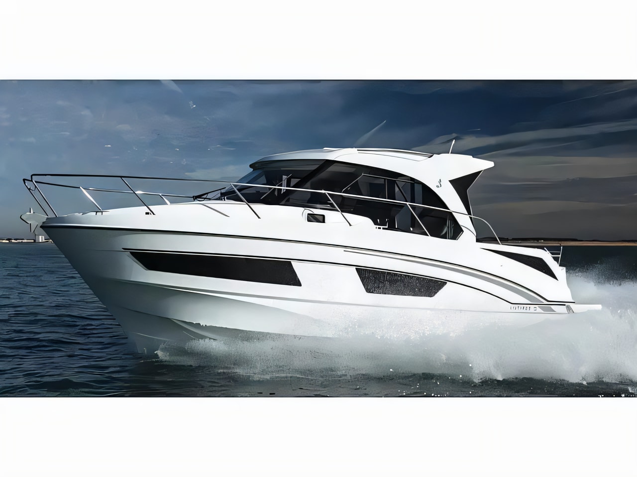 Exterior overview of Antares 9 OB motor boat for charter from Sukosan Marina Dalmacija in the Kornati sailing area Croatia