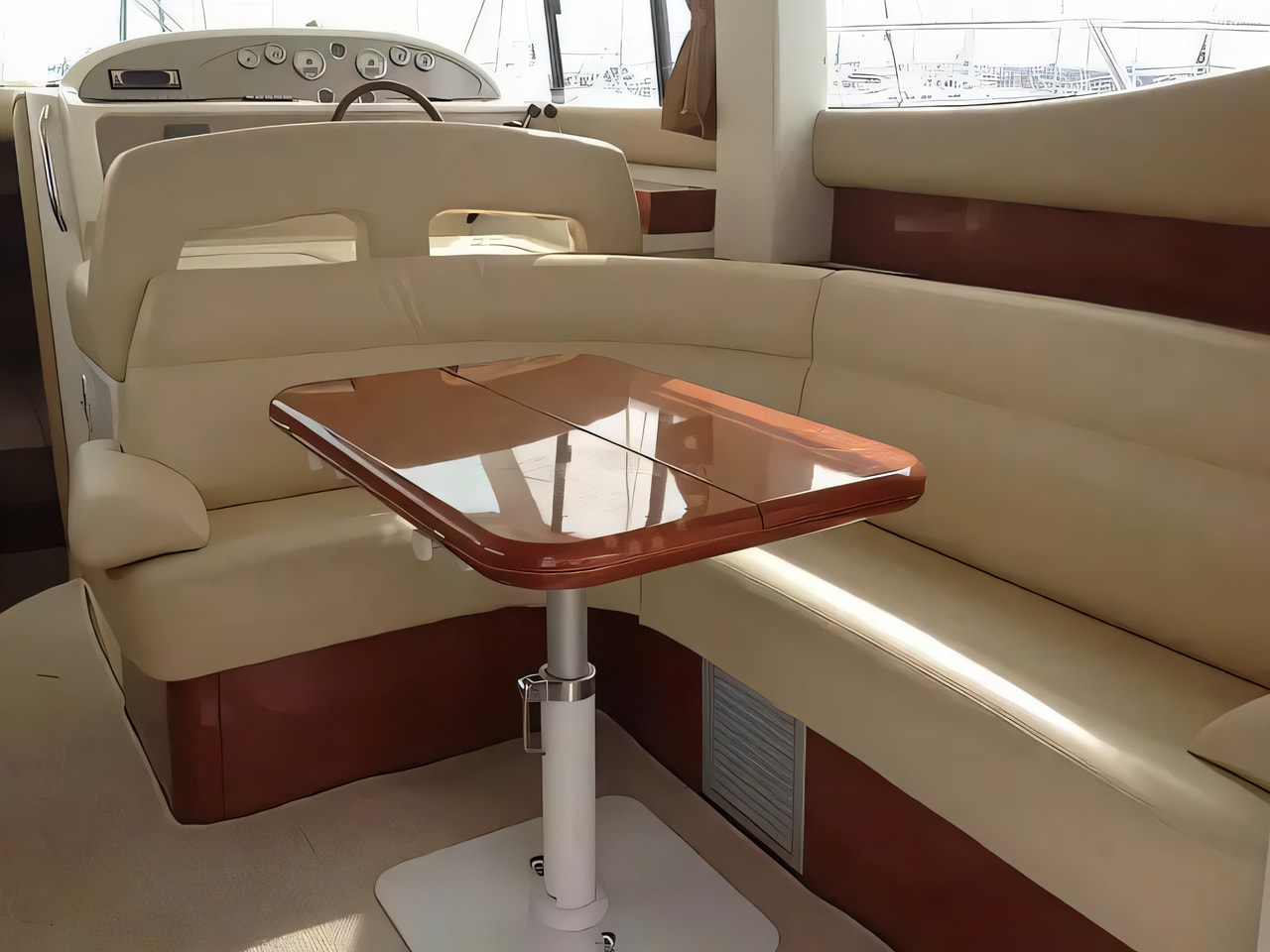 Layout of Prestige 36 Fly motor boat with 2 cabins Croatia yacht charter