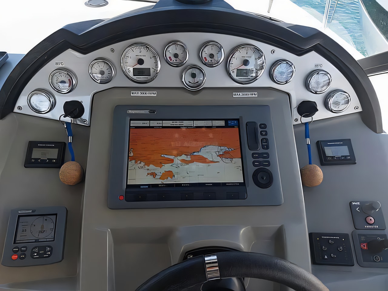 Layout of Antares 42 motor boat with 2 cabins Croatia yacht charter