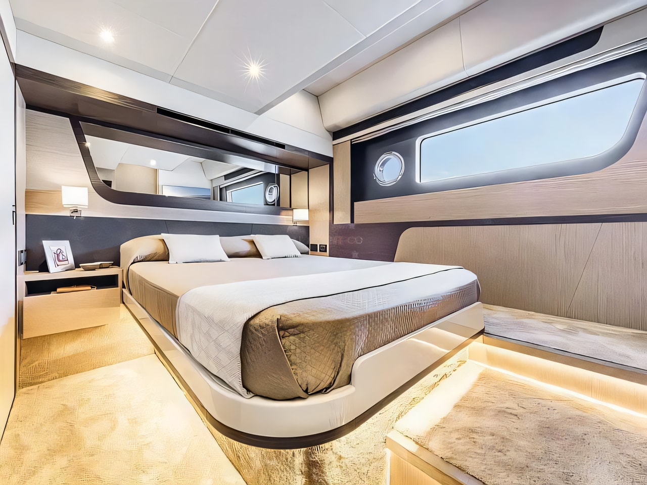 Absolute 47 Fly yacht layout 3 cabins Croatia charter