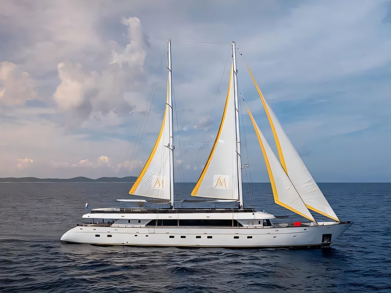 Exterior overview of Luxury Sailing Yacht - Anima Maris sail boat for charter from Split ACI Marina in the Split sailing area Croatia