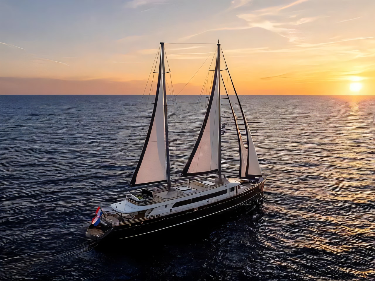 Exterior overview of Luxury Sailing Yacht - Dalmatino sail boat for charter from Split ACI Marina in the Split sailing area Croatia
