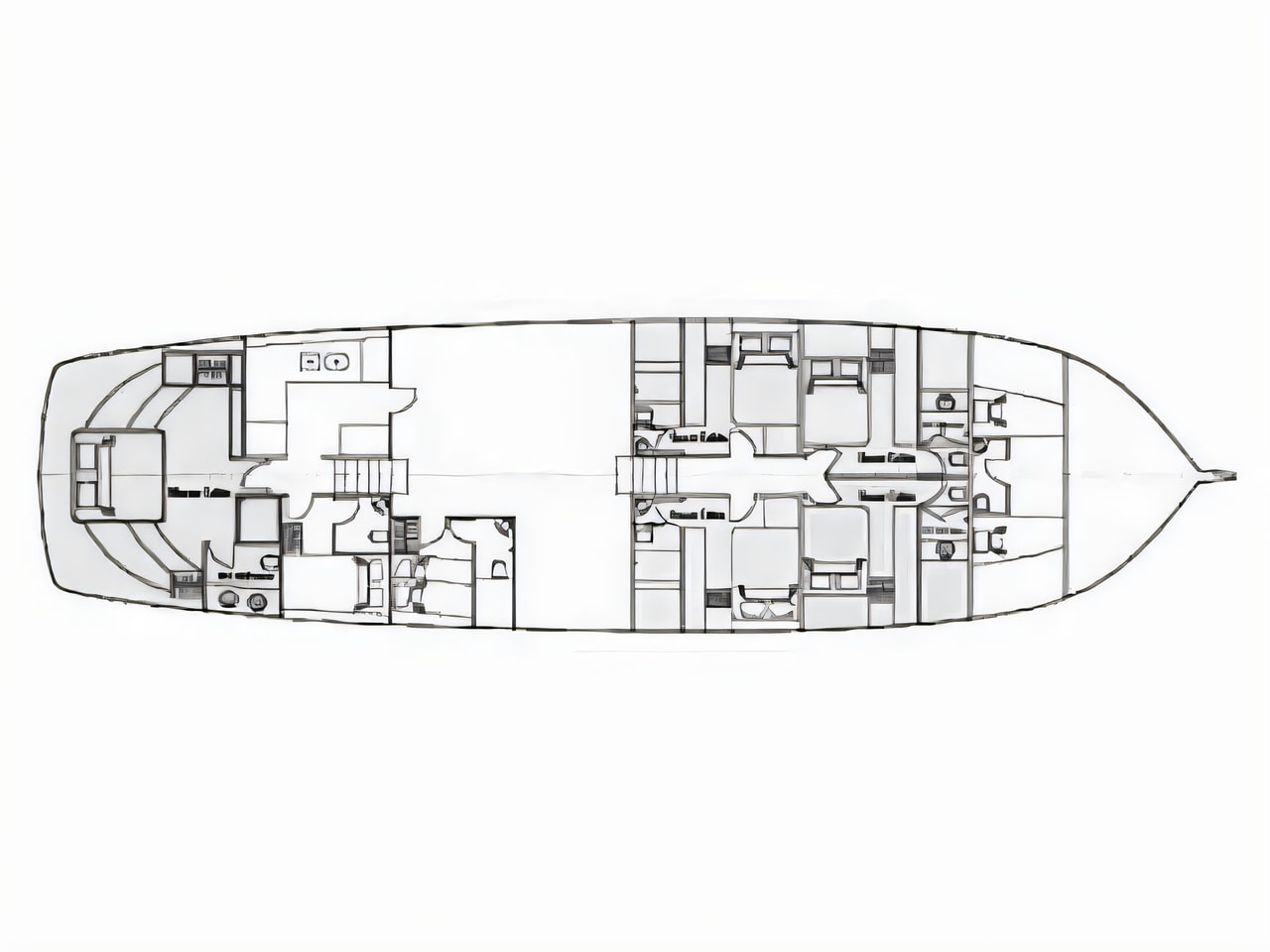 Interior of Gulet - Eleganza gulet or cruiser with 5 cabins Croatia yacht charter