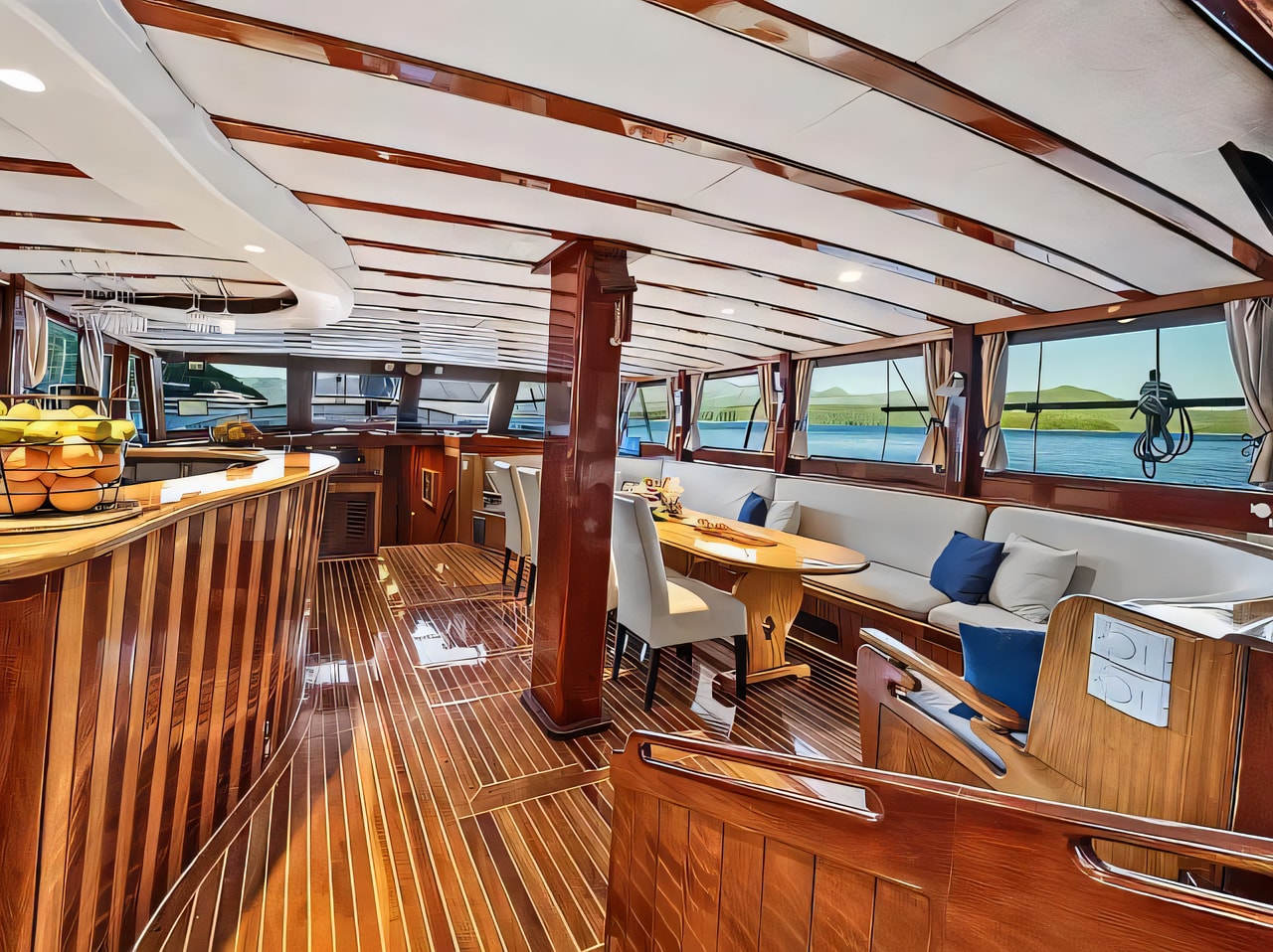 Layout of Gulet - Eleganza gulet or cruiser with 5 cabins Croatia yacht charter