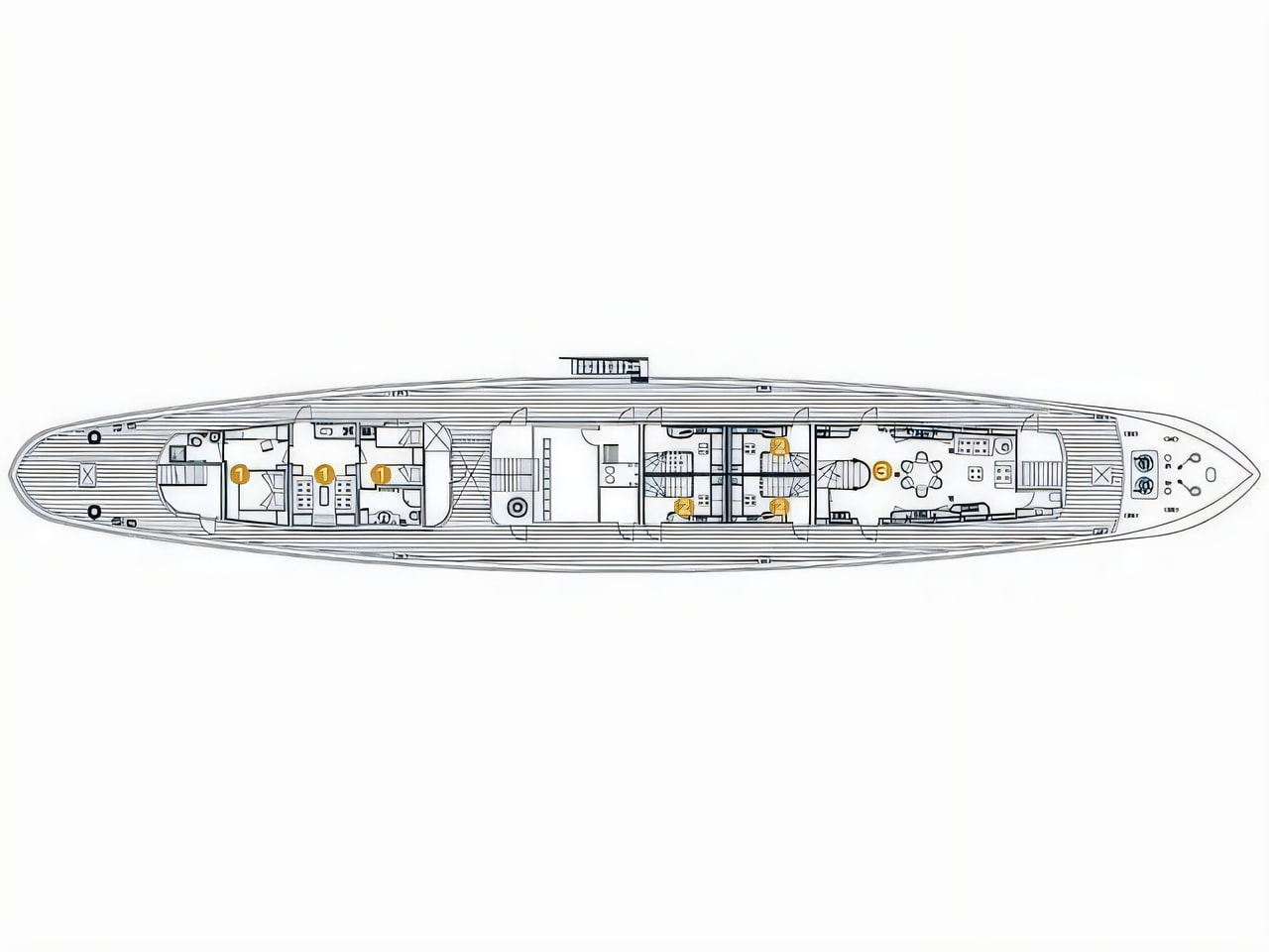 Interior of Motoryacht Seagull 2 motoryacht with 6 cabins Croatia yacht charter