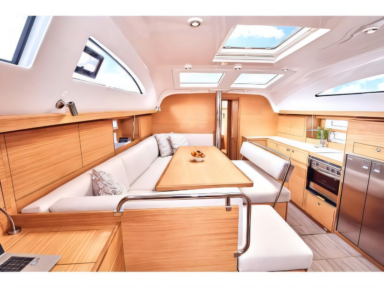 Layout of Elan Impression 45.1 sail boat with 4 cabins Croatia yacht charter