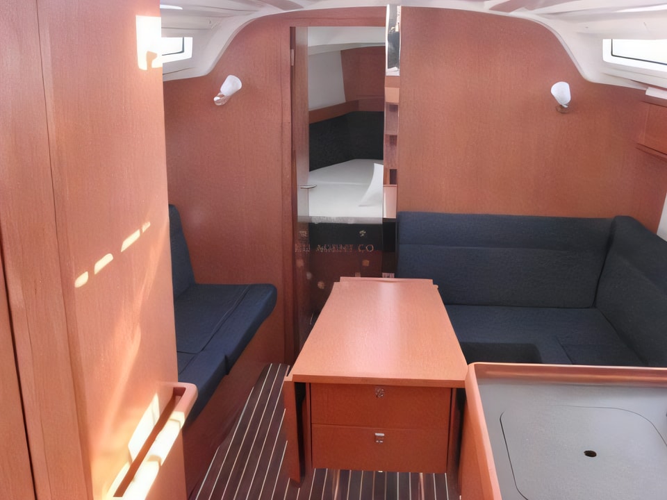 Interior of Bavaria 37 Cruiser sail boat with 3 cabins Croatia yacht charter