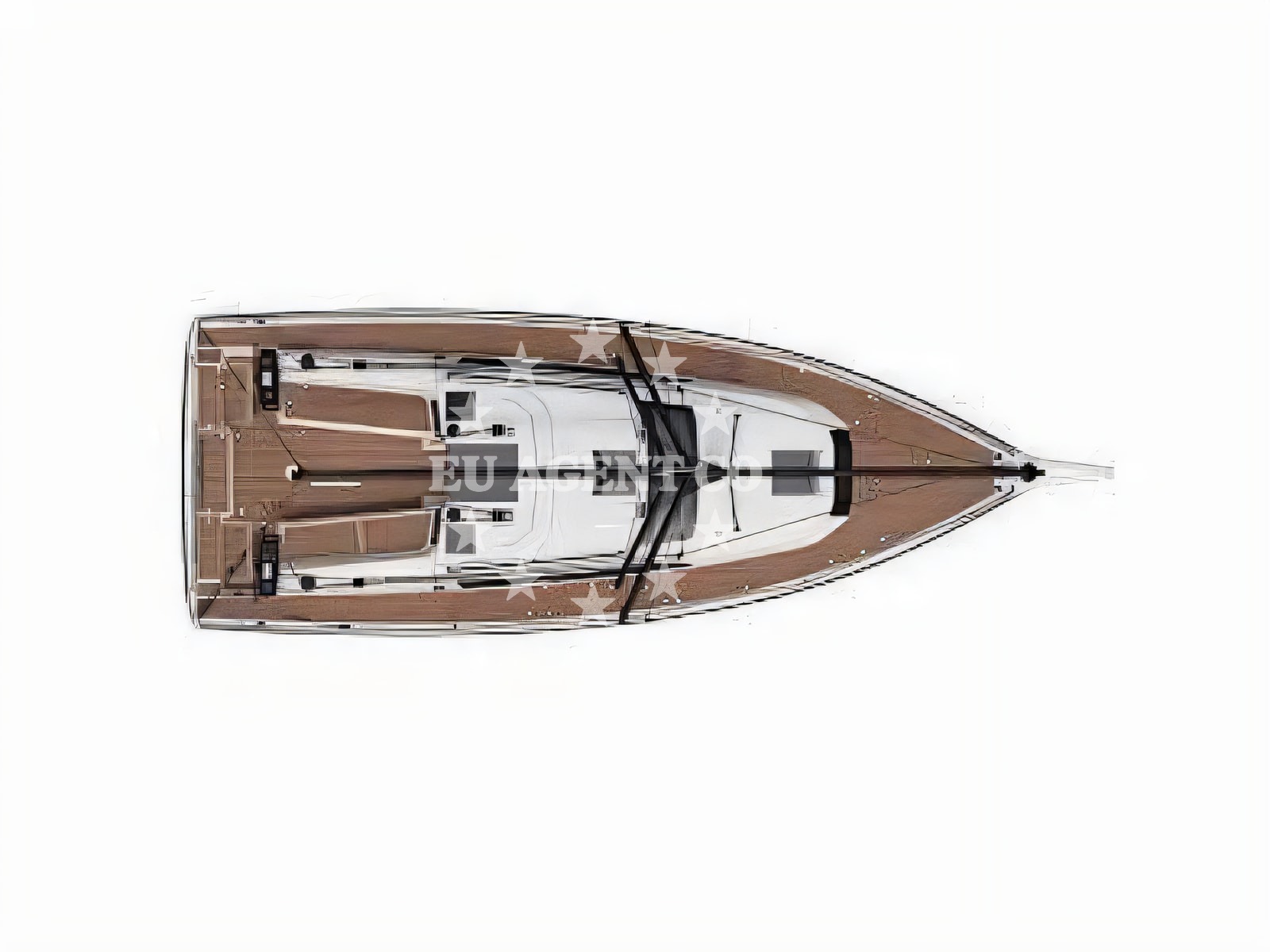 Interior of Dufour 382 Grand Large sail boat with 3 cabins Croatia yacht charter