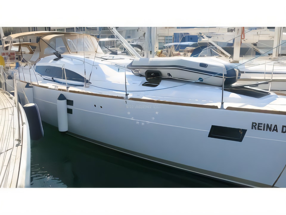 Exterior overview of Elan Impression 45 BT sail boat for charter from Zadar Marina in the Kornati sailing area Croatia
