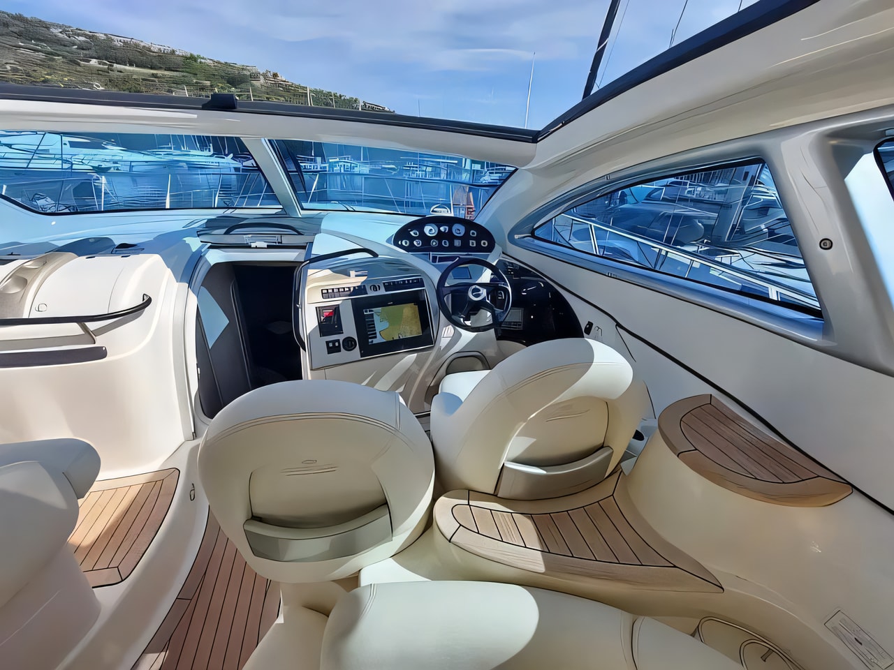 Layout of Mediterranee 50 motoryacht with 3 cabins Croatia yacht charter