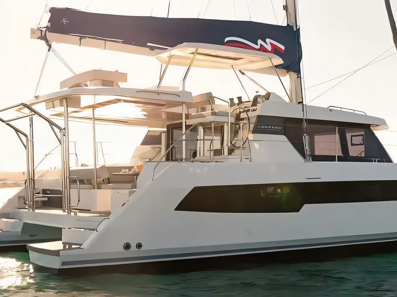 Exterior overview of Moorings 4200 / 4 catamaran for charter from Agana Marina in the Split sailing area Croatia