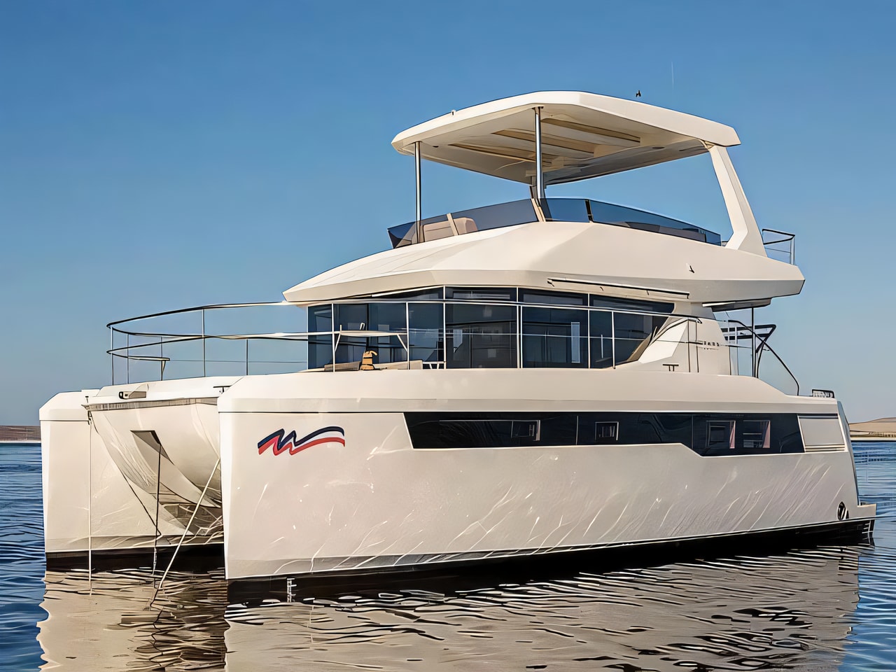 Exterior overview of Moorings 403 PC power catamaran for charter from Agana Marina in the Split sailing area Croatia