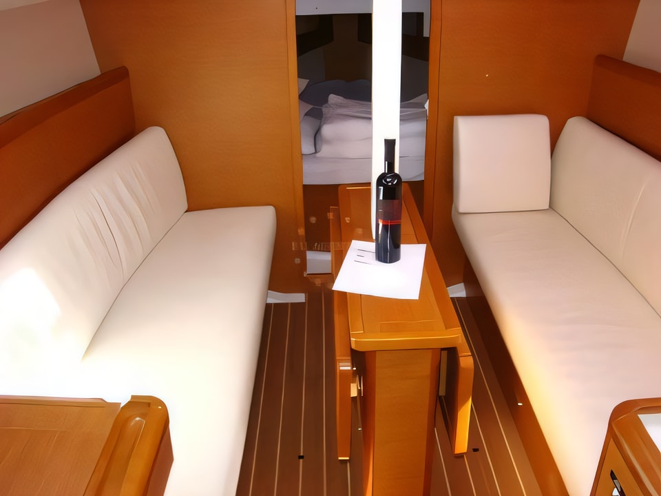 Interior of Sun Odyssey 33i sail boat with 2 cabins Croatia yacht charter