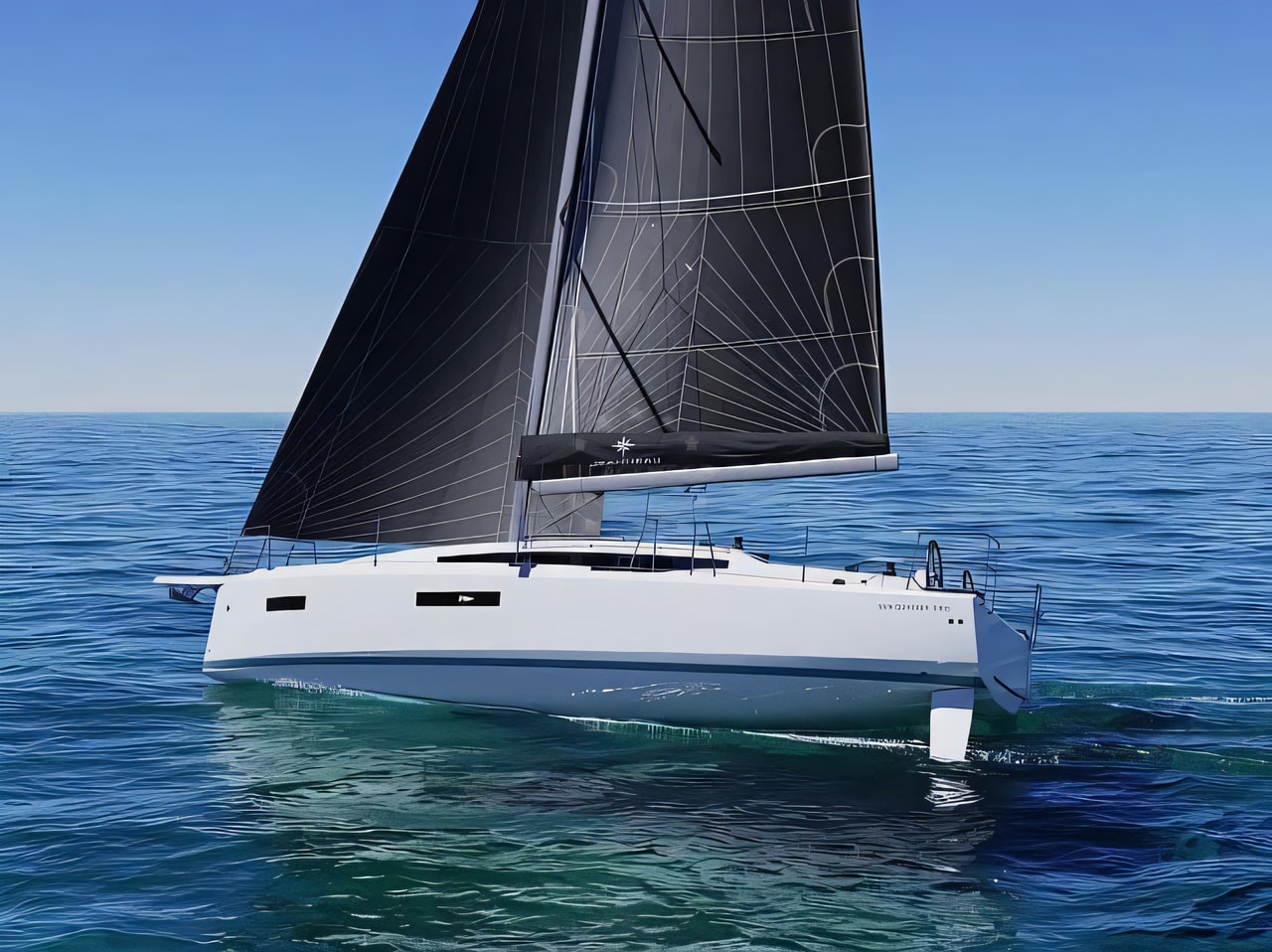 Exterior overview of Sun Odyssey 380 sail boat for charter from Pirovac Marina in the Kornati sailing area Croatia