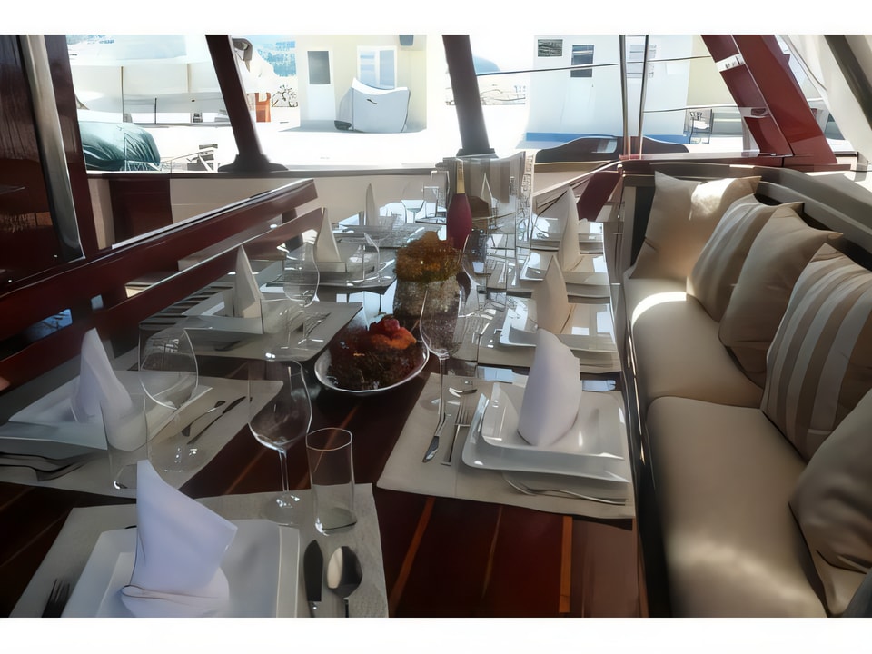 Interior of ROMANCA gulet or cruiser with 8 cabins Croatia yacht charter