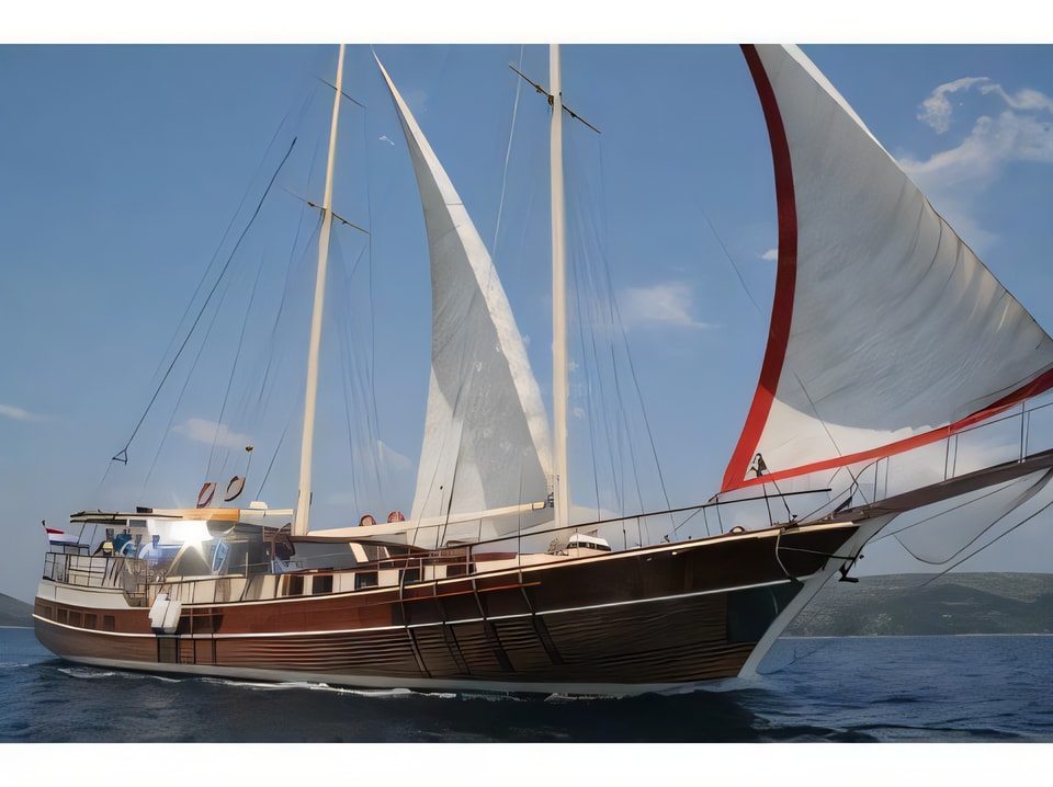 Layout of GARDELIN gulet or cruiser with 8 cabins Croatia yacht charter