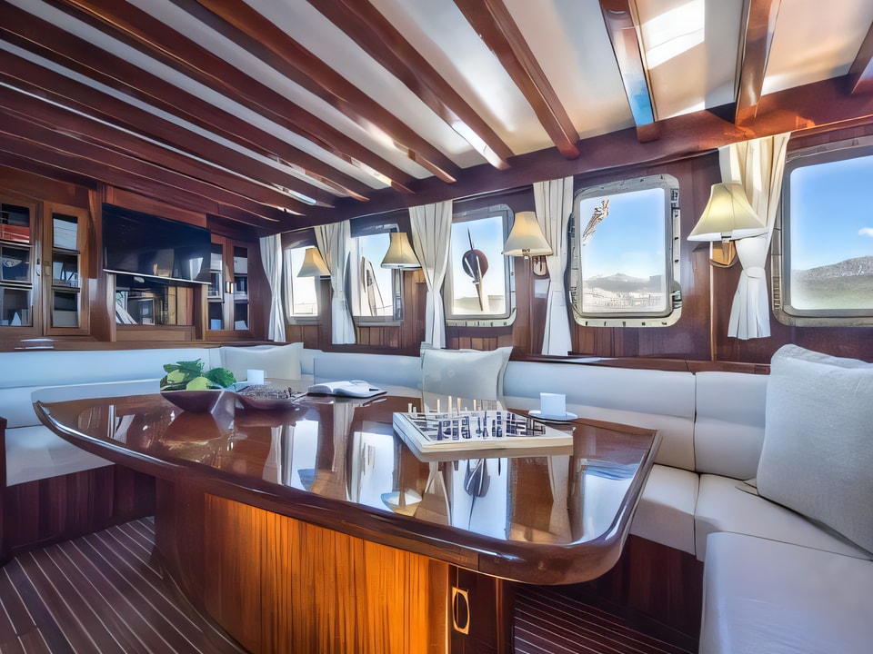 Interior of ALISA gulet or cruiser with 6 cabins Croatia yacht charter