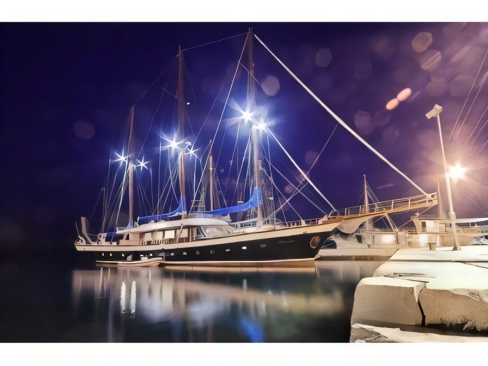 Exterior overview of BARBA gulet or cruiser for charter from Split Port in the Split sailing area Croatia